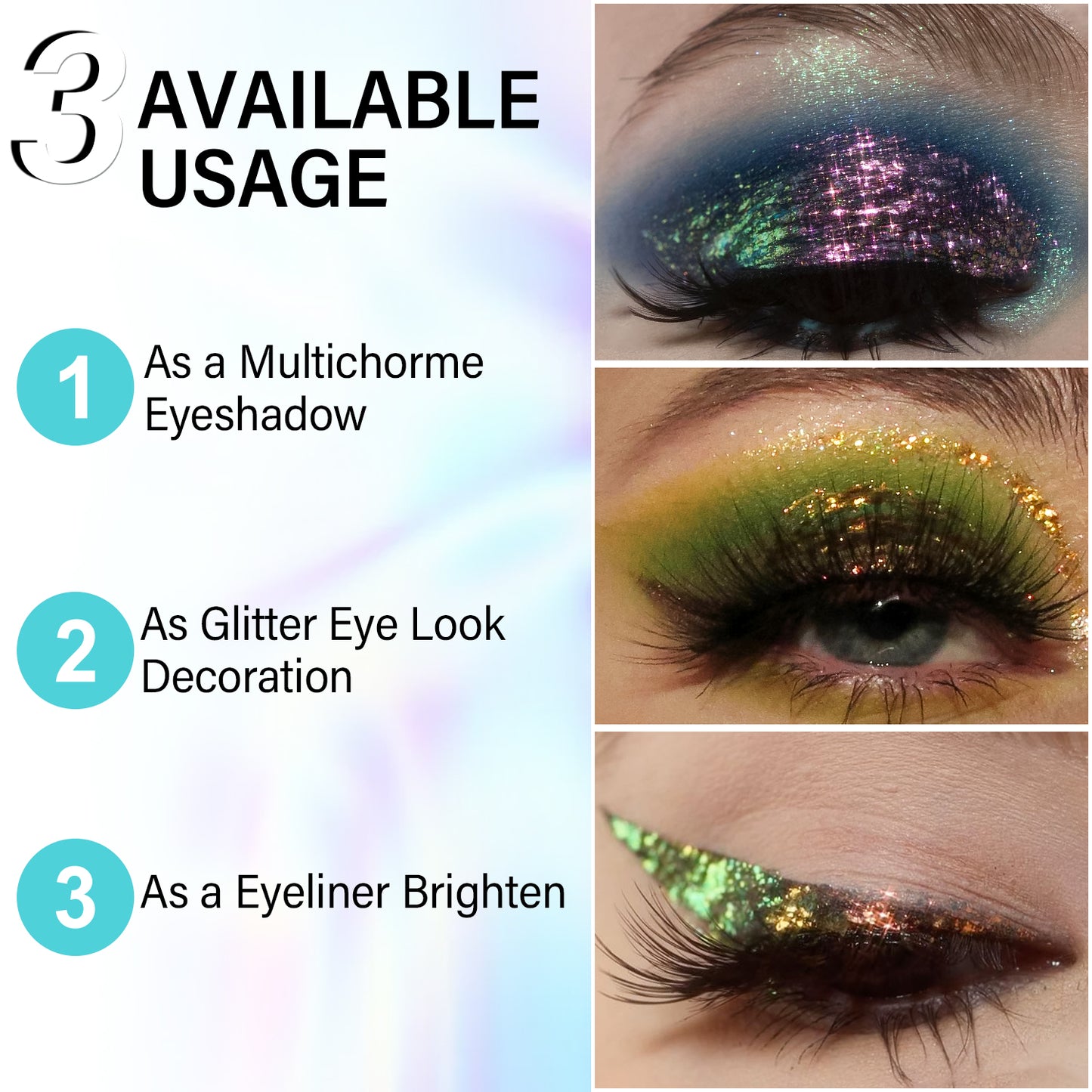 CHARMACY Multichrome Eyeshadow Gel Jelly Shimmer Eye Makeup