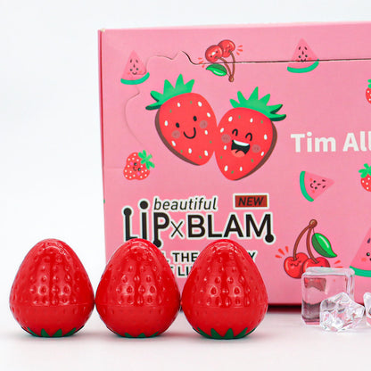 Moisturizing Cute Fruit Strawberry Shaped Lip Balm