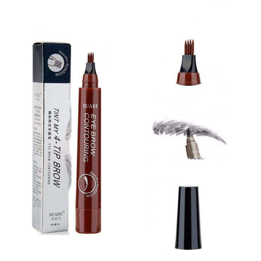 Four Tips Eyebrow Tattoo Pen Liquid Eyebrow Enhancer