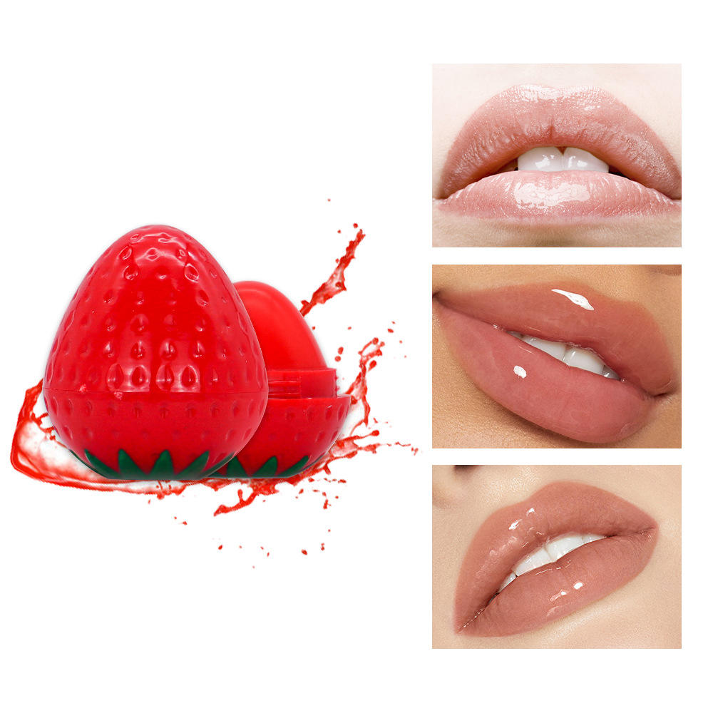 Moisturizing Cute Fruit Strawberry Shaped Lip Balm