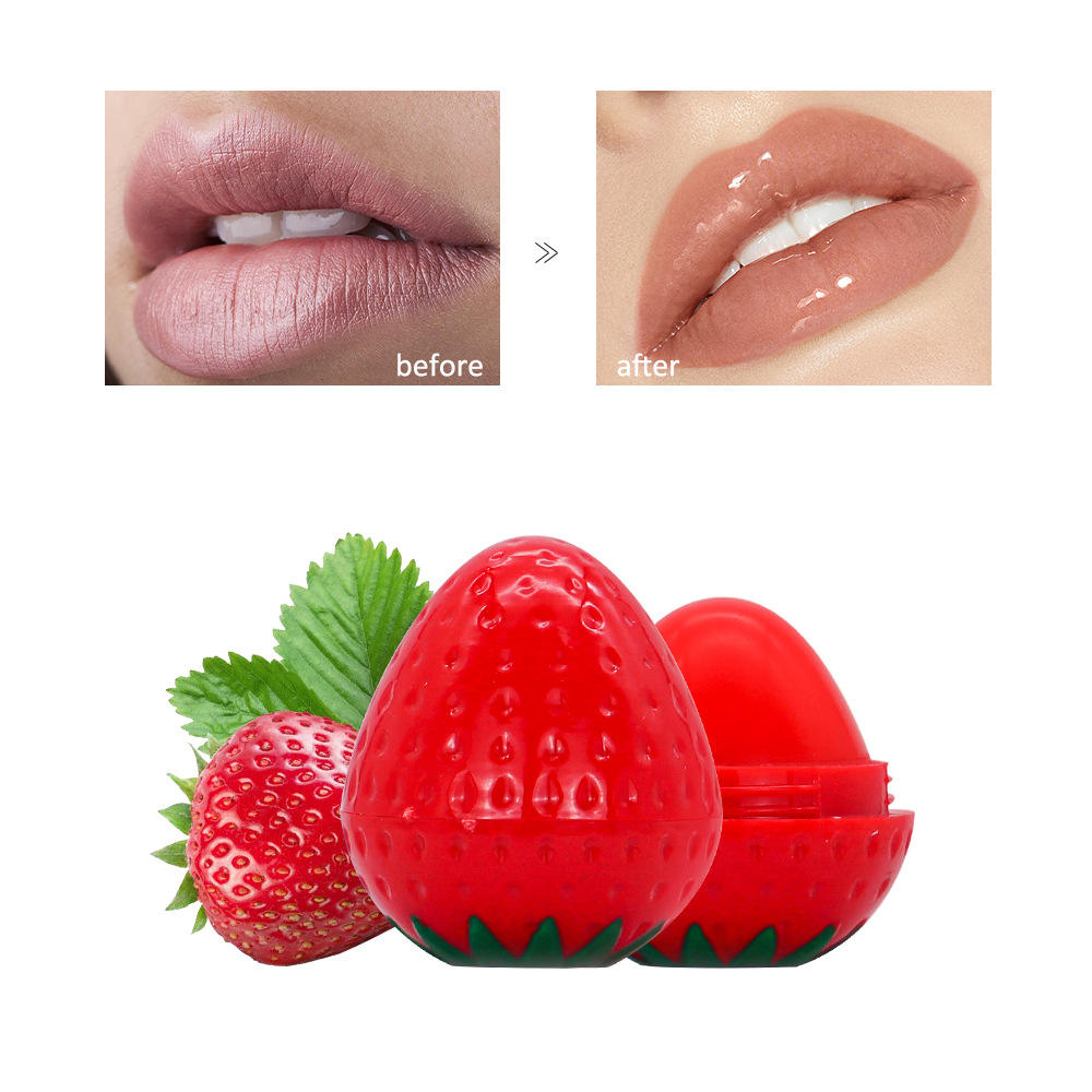 Moisturizing Cute Fruit Strawberry Shaped Lip Balm