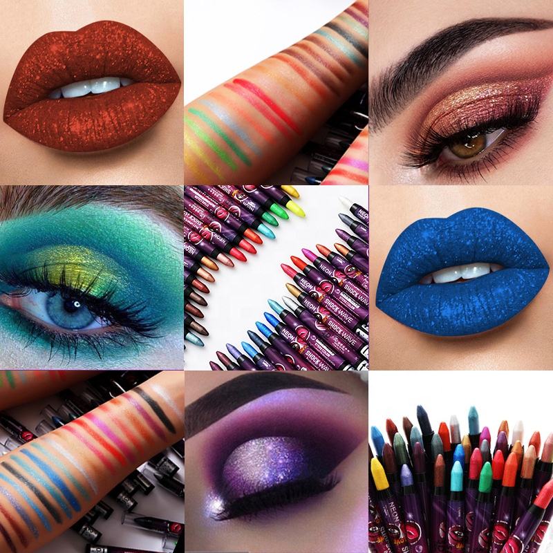 36 Colors Shimmer Eye Shadow Pencil Lip Pen