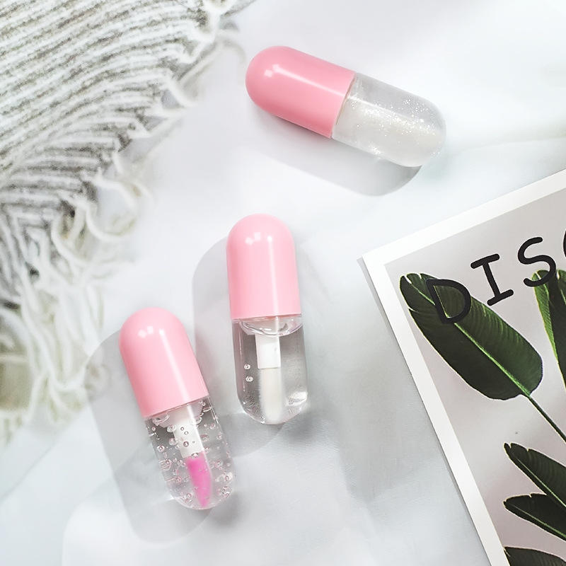 Capsule Lip Oil Transparent Logo Custom Mini Lipgloss