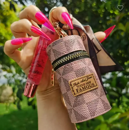 Fashion Style Bag Keychain With A Lipgloss