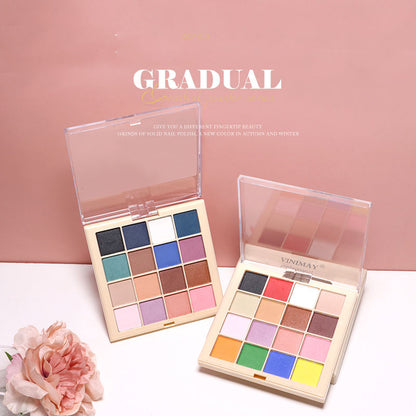 16 Colors Gradient Solid Magic Mirror Powder