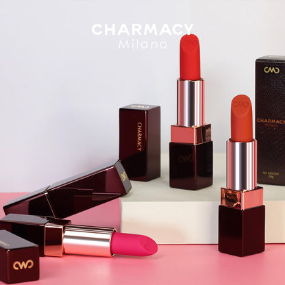 CHARMACY Sexy Red Matte Lipstick Velvet Longstay Lip Makeup