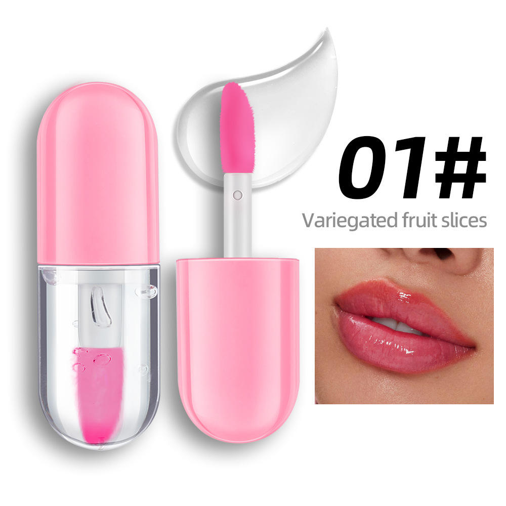 Capsule Lip Oil Transparent Logo Custom Mini Lipgloss