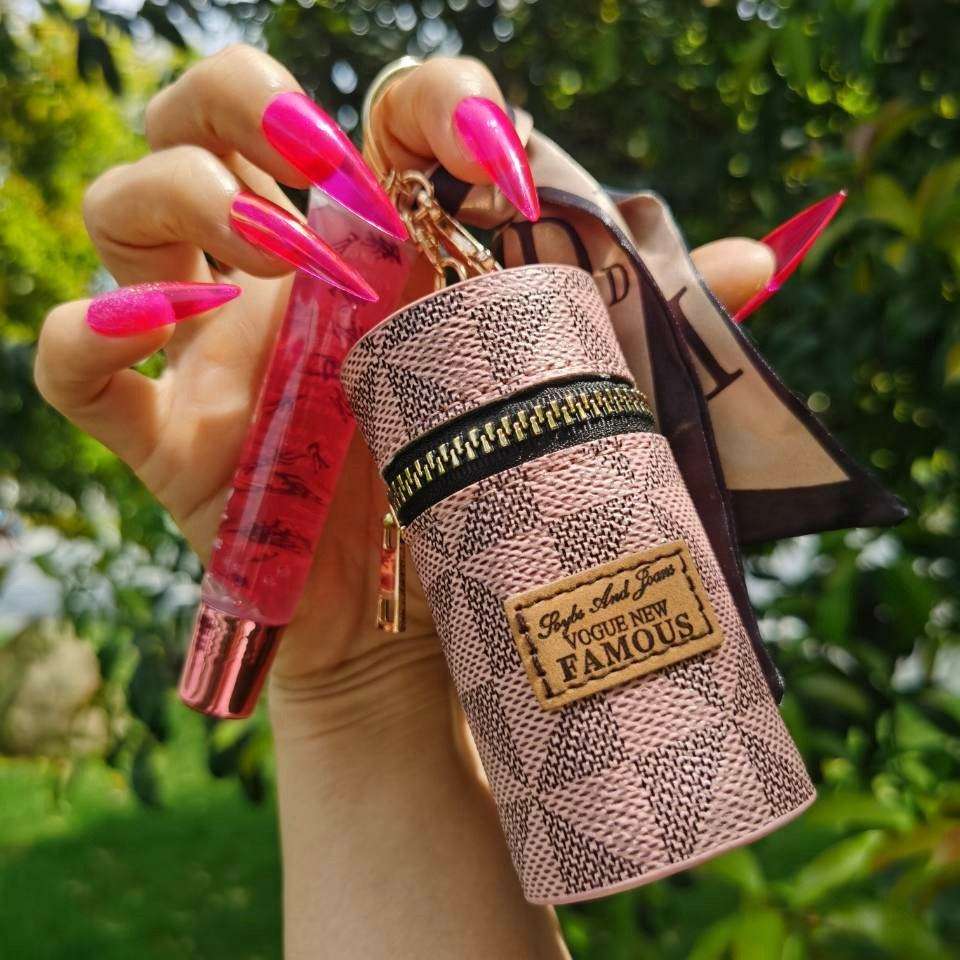 Fashion Style Bag Keychain With A Lipgloss