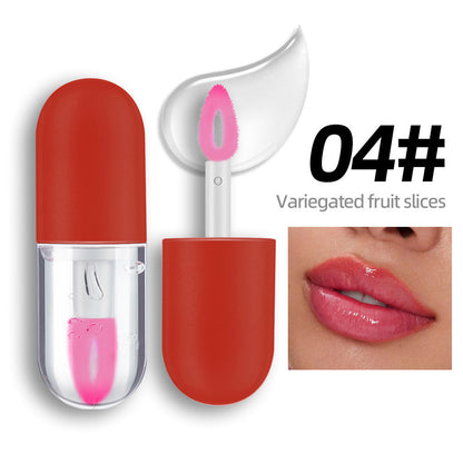 Capsule Lip Oil Transparent Logo Custom Mini Lipgloss