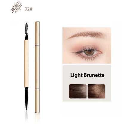 Luxury Golden Tube Eyebrow Pencil Duoble Headed