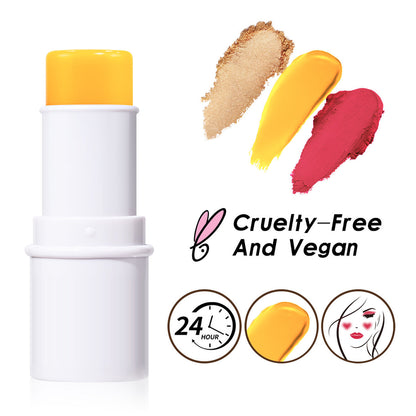 3 Function Facial Stick Highlighter Blush Moisturizing Lipstick