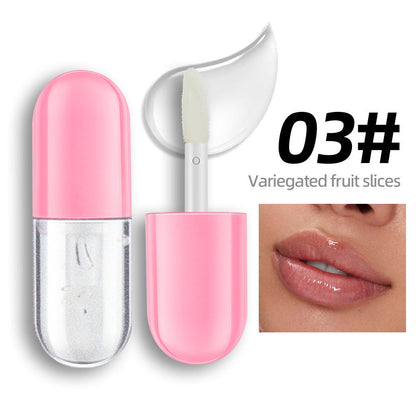 Capsule Lip Oil Transparent Logo Custom Mini Lipgloss