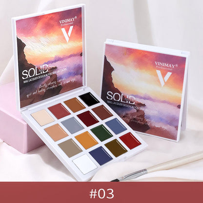 Solid Gel Nail Polish Palette UV/LED Nail Painting